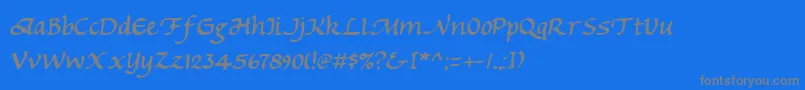 フォントMichv2 – 青い背景に灰色の文字