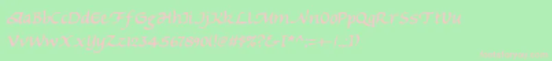 Michv2 Font – Pink Fonts on Green Background