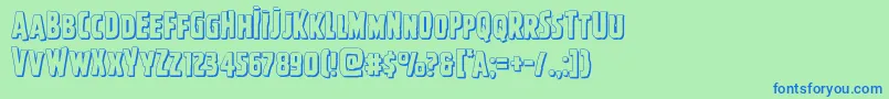 Подробнее о шрифте Ghoulishintentshadow Шрифт Ghoulishintentshadow – синие шрифты на зелёном фоне