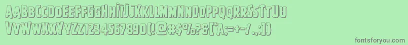 Ghoulishintentshadow Font – Gray Fonts on Green Background