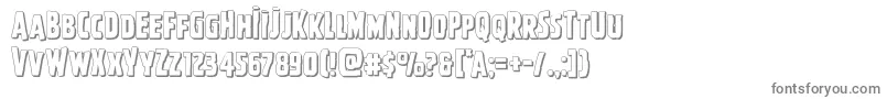 フォントGhoulishintentshadow – 白い背景に灰色の文字