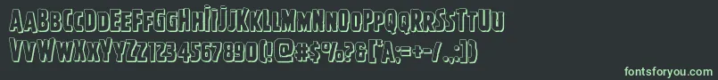 Ghoulishintentshadow Font – Green Fonts on Black Background
