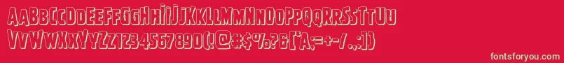 Ghoulishintentshadow Font – Green Fonts on Red Background