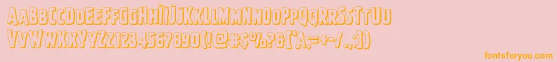 Ghoulishintentshadow Font – Orange Fonts on Pink Background