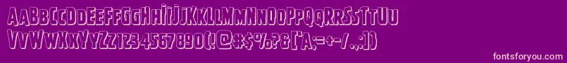 Ghoulishintentshadow Font – Pink Fonts on Purple Background