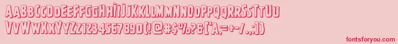 フォントGhoulishintentshadow – ピンクの背景に赤い文字