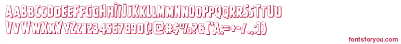 Ghoulishintentshadow Font – Red Fonts on White Background