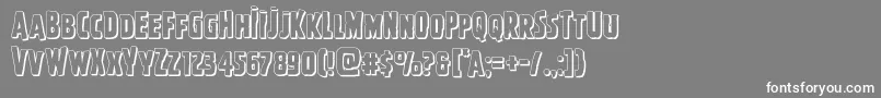 Ghoulishintentshadow Font – White Fonts on Gray Background