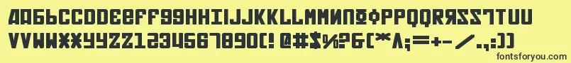SovietBoldExpanded Font – Black Fonts on Yellow Background