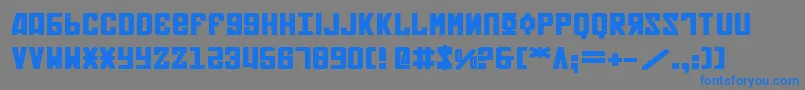 Шрифт SovietBoldExpanded – синие шрифты на сером фоне
