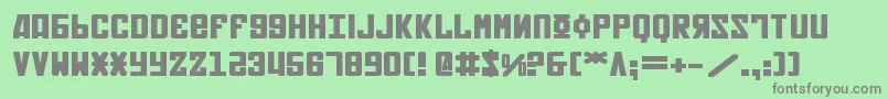 SovietBoldExpanded Font – Gray Fonts on Green Background