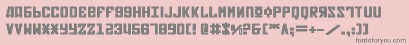 フォントSovietBoldExpanded – ピンクの背景に灰色の文字
