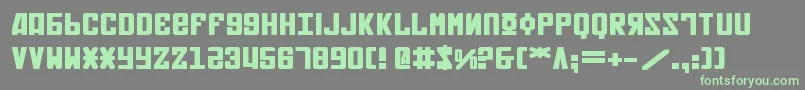SovietBoldExpanded-Schriftart – Grüne Schriften auf grauem Hintergrund