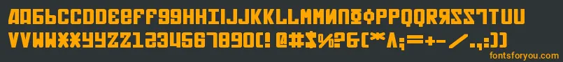 SovietBoldExpanded Font – Orange Fonts on Black Background