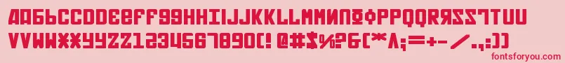 SovietBoldExpanded Font – Red Fonts on Pink Background