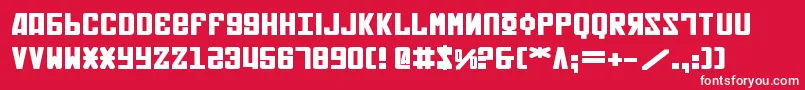SovietBoldExpanded Font – White Fonts on Red Background