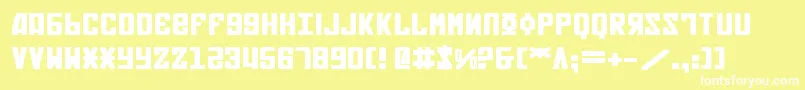 Weitere Informationen zur SovietBoldExpanded-Schriftart SovietBoldExpanded-Schriftart – Weiße Schriften auf gelbem Hintergrund