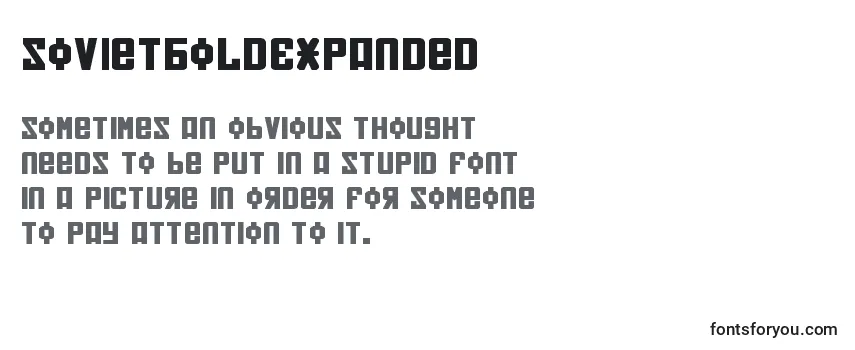 Review of the SovietBoldExpanded Font