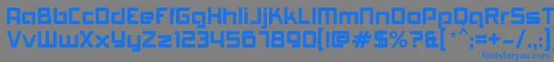 AkashiRegular Font – Blue Fonts on Gray Background