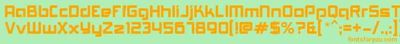 AkashiRegular Font – Orange Fonts on Green Background