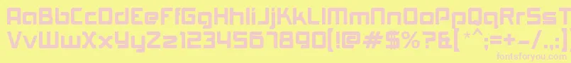 AkashiRegular Font – Pink Fonts on Yellow Background