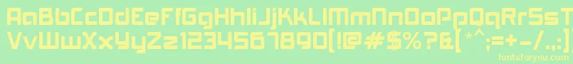 AkashiRegular Font – Yellow Fonts on Green Background