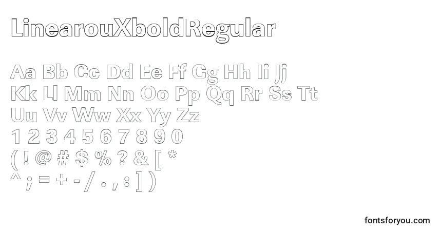 Schriftart LinearouXboldRegular – Alphabet, Zahlen, spezielle Symbole