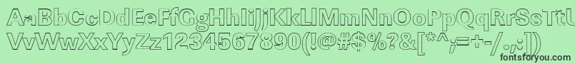 LinearouXboldRegular Font – Black Fonts on Green Background