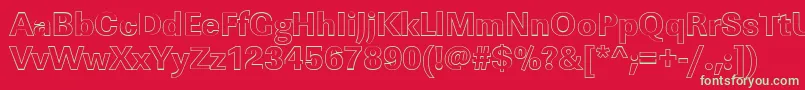 フォントLinearouXboldRegular – 赤い背景に緑の文字