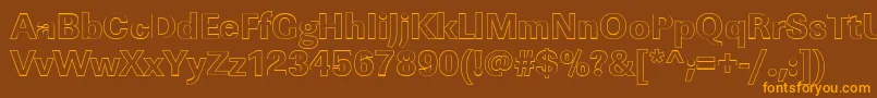 LinearouXboldRegular Font – Orange Fonts on Brown Background