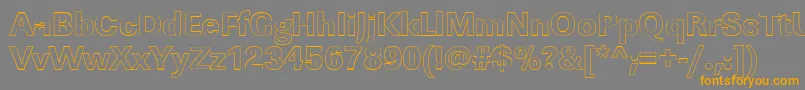 フォントLinearouXboldRegular – オレンジの文字は灰色の背景にあります。