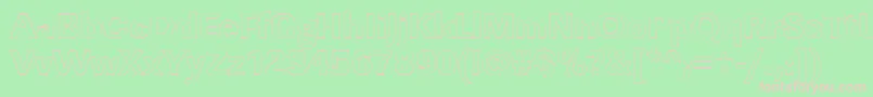 LinearouXboldRegular Font – Pink Fonts on Green Background