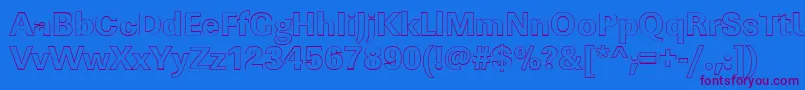 LinearouXboldRegular Font – Purple Fonts on Blue Background