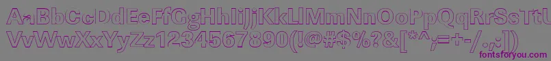LinearouXboldRegular Font – Purple Fonts on Gray Background
