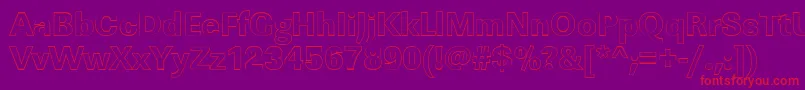 LinearouXboldRegular Font – Red Fonts on Purple Background