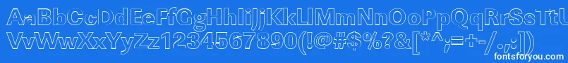 fuente LinearouXboldRegular – Fuentes Blancas Sobre Fondo Azul