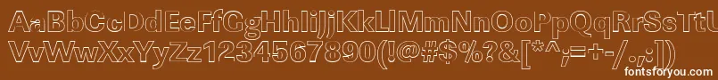 フォントLinearouXboldRegular – 茶色の背景に白い文字