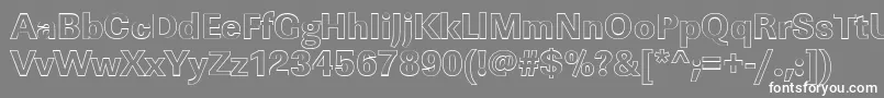 フォントLinearouXboldRegular – 灰色の背景に白い文字