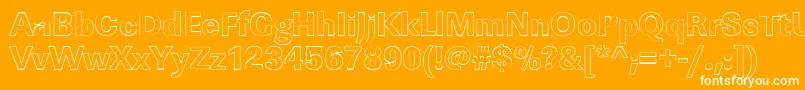 フォントLinearouXboldRegular – オレンジの背景に白い文字