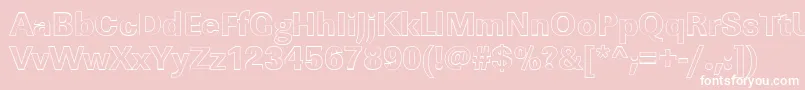 LinearouXboldRegular Font – White Fonts on Pink Background