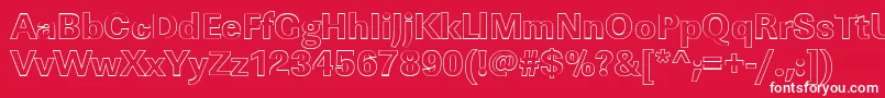 フォントLinearouXboldRegular – 赤い背景に白い文字