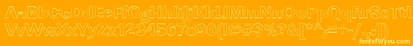 LinearouXboldRegular Font – Yellow Fonts on Orange Background