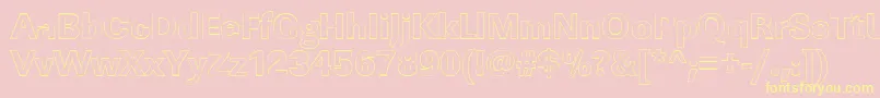 LinearouXboldRegular Font – Yellow Fonts on Pink Background