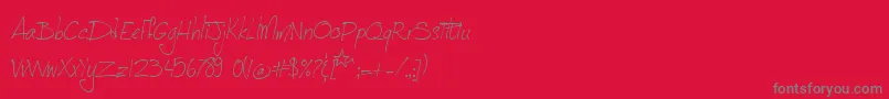 JellykaCuttycupcakes-Schriftart – Graue Schriften auf rotem Hintergrund