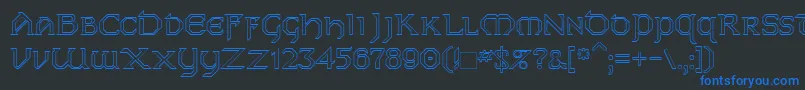 Dublinho Font – Blue Fonts on Black Background