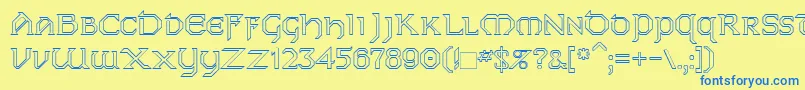 Dublinho Font – Blue Fonts on Yellow Background