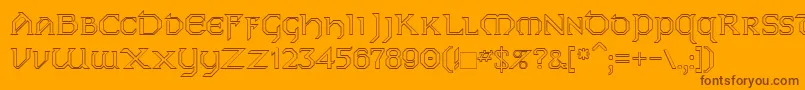 Dublinho Font – Brown Fonts on Orange Background