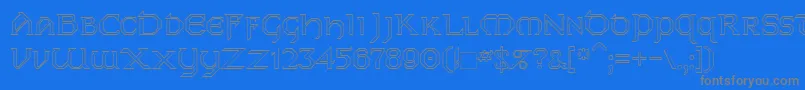 Dublinho Font – Gray Fonts on Blue Background