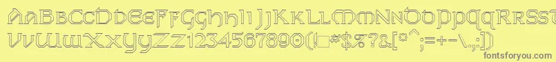 Dublinho Font – Gray Fonts on Yellow Background