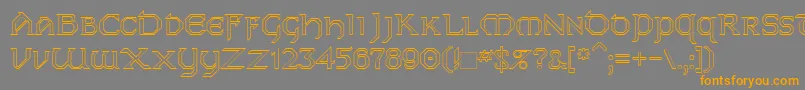 Dublinho Font – Orange Fonts on Gray Background